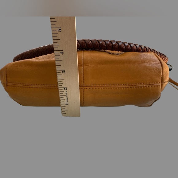The Sak Honey Tan Leather Crossbody Bag – Braided Strap, Boho Whipstitch Detail - Picture 8 of 13
